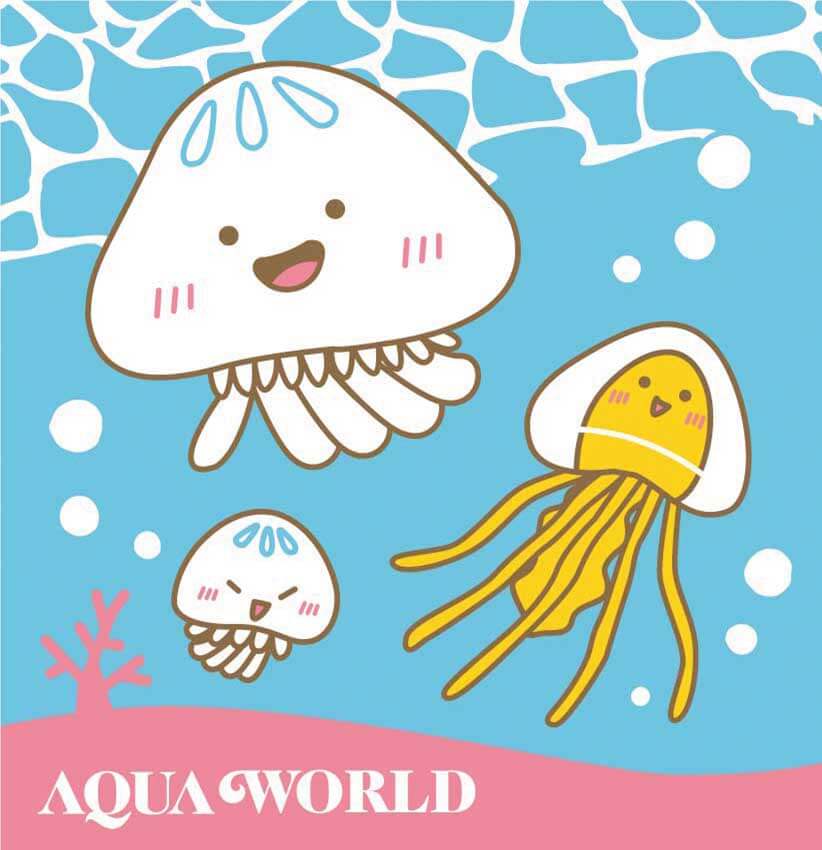 アクアワールド-クラゲハンドタオル